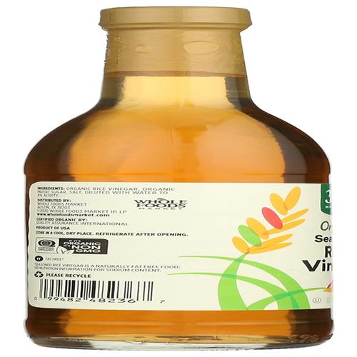 Whole Foods Market Organic Rice Vinegar, Seasoned, 12.7 Oz, 12.7 Fl Oz