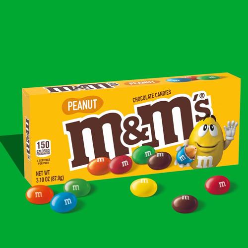 M&Ms Peanut Chocolate Candy Movie Theater Box 3.1-Ounce Box