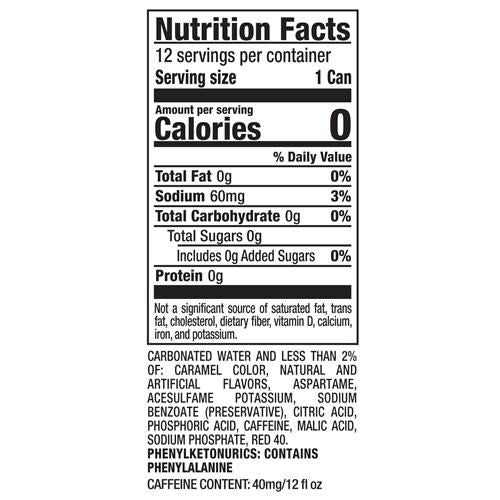 Dr Pepper Zero Sugar - Cherry, 12 Oz, 12 Pk