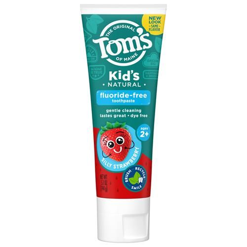 Toms Of Maine Natural Kids Fluoride Free Toothpaste, Silly Strawberry, 5.1 Oz. (Back In Original Formula)