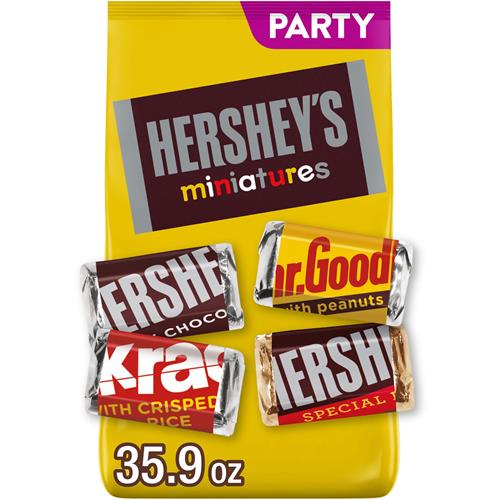 Hersheys Miniatures Assorted Chocolate Candy Party Pack, 35.9 Oz