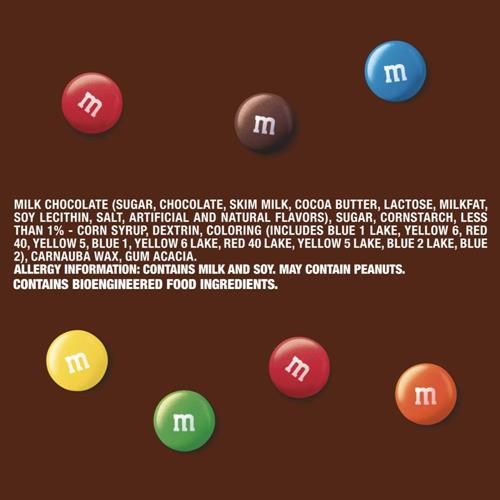 M&Ms, Milk Chocolate, 1.69 Oz
