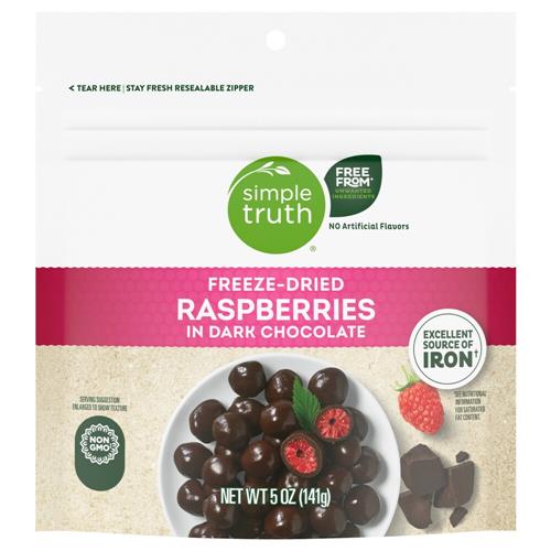 Simple Truth Freeze-Dried Raspberries in Dark Chocolate 5 oz