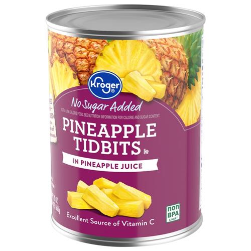 Kroger Canned Pineapple Tidbits in Pineapple Juice 20 oz