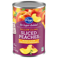 Kroger Canned Yellow Cling Sliced Peaches No Sugar Added 14.5 oz