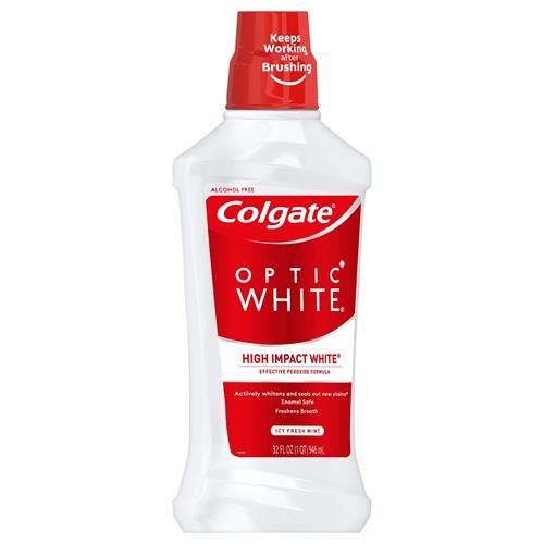 Colgate Optic White Whitening Mouthwash, Fresh Mint - 946Ml, 32 Fluid Ounces