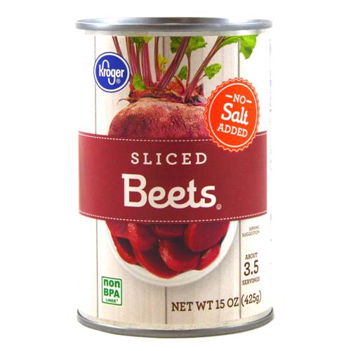 Kroger No Salt Added Sliced Beets 15 oz