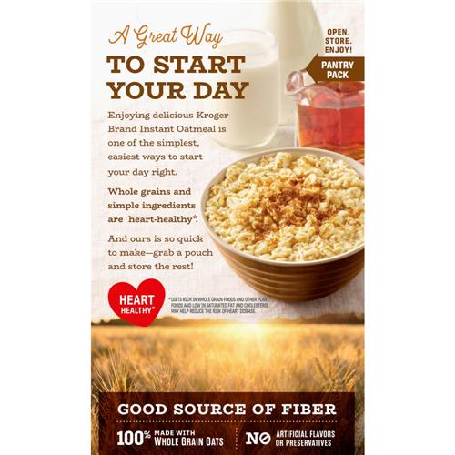 Kroger Maple & Brown Sugar Instant Oatmeal 10 ct