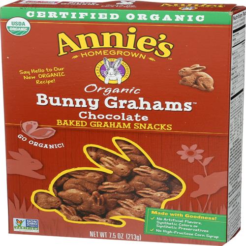 Annies Homegrown Chocolate Bunny Grahams, 7.5 Oz