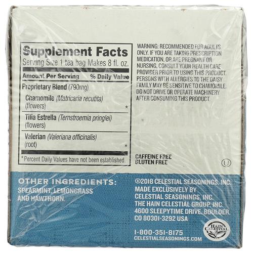 Celestial Seasonings Wellness Tea, Sleepytime Extra, 20 Count Box
