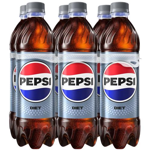 Diet Pepsi Cola Soda Pop, 16.9 Fl Oz Bottles, 6 Pack