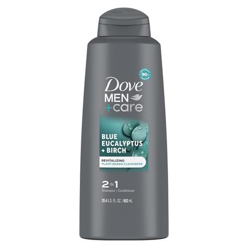 Dove Men + Care Men 2 In 1 Shampoo And Conditioner Eucalyptus + Birch For Healthy-Looking Hair Naturally Derived Plant Based Cleansers 20.4 Oz