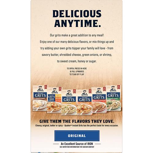 Quaker Instant Grits, Original, 0.98Oz Packets (10 Pack)