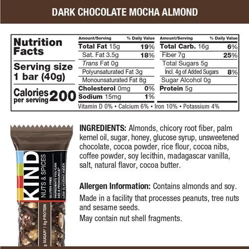 Kind Bar Dark Chocolate Mocha Almond, 1.4 Oz
