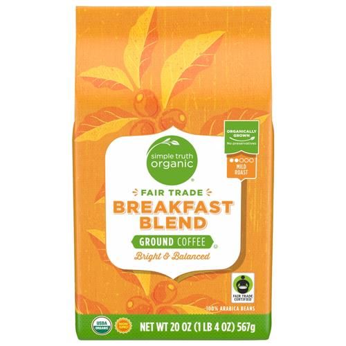 Simple Truth Organic Breakfast Blend Mild Roast Ground Coffee 20 oz