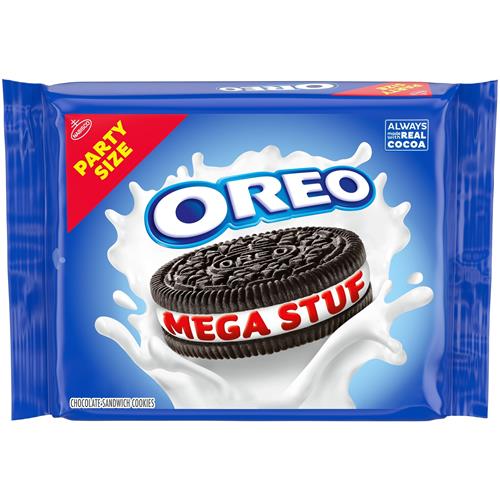 Oreo Mega Stuf Chocolate Sandwich Cookies, Party Size, 1 Lb 9.35 Oz