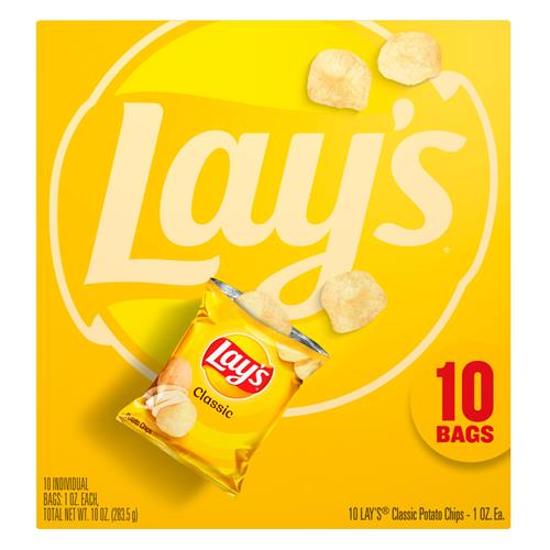 Frito Lays Classic Potato Chips Bags, 1 Oz, 10 Ct