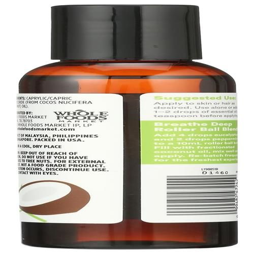 Whole Foods Market Fractionated Coconut Oil, 4 Fl Oz