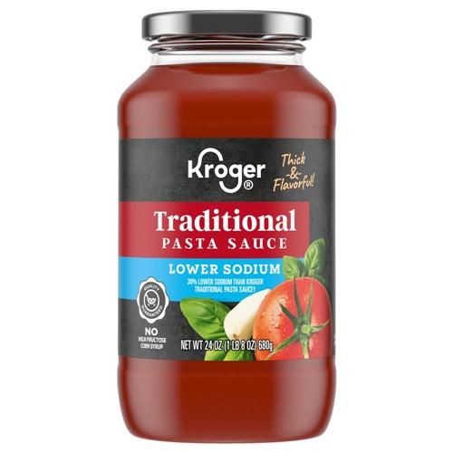 Kroger Lower Sodium Traditional Pasta Sauce 24 oz