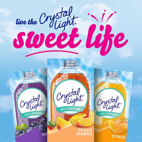 Crystal Light Peach Mango On-The-Go Powdered Drink Mix With Caffeine, 0.07 Oz Packet
