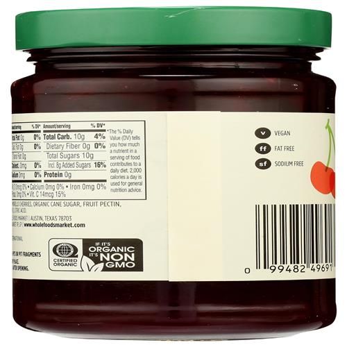 Whole Foods Market Organic Cherry Fruit Spread, 17 Ounce