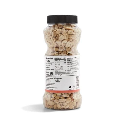 Whole Foods Market, Dry Roasted And Unsalted Peanuts, 16 Oz