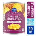 Kroger Canned Crushed Pineapple No Sugar Added in Pineapple Juice 20 oz