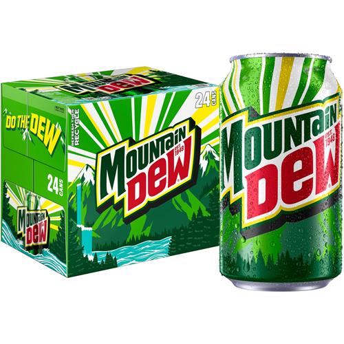 Mountain Dew Soda, 12Oz Cans (24 Pack)