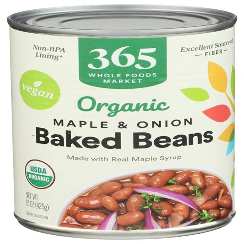 Whole Foods Market, Organic Baked Beans, Maple With Onion, 15 Ounce