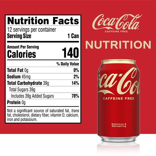 Caffeine Free Coca-Cola, 12 Fl Oz, 12 Pack