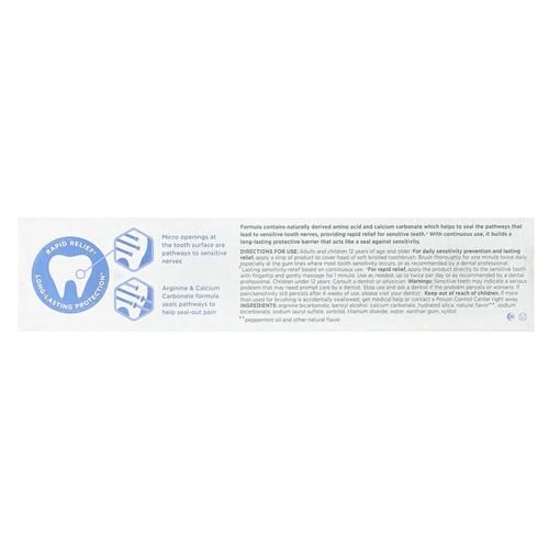 Toms Of Maine, Natural Rapid Relief Sensitive Fluoride Free Toothpaste - Fresh Mint, 4 Ounce