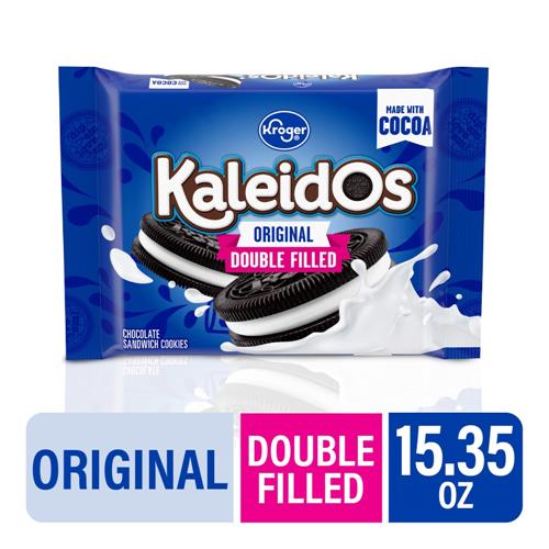 Kroger Kaleidos Original Double Filled Chocolate Sandwich Cookies 15.35 oz