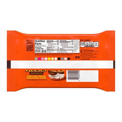 Reeses Milk Chocolate Peanut Butter Cups, Candy Packs, 1.5 Oz (6 Count)