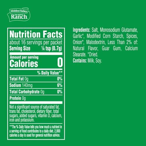 Hidden Valley Original Ranch Restaurant Style Dressing Recipe Mix, 0.4 Ounce (Package May Vary)
