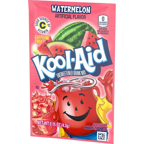 Kool-Aid Unsweetened Watermelon Powdered Soft Drink Mix, 0.15 Oz Packet