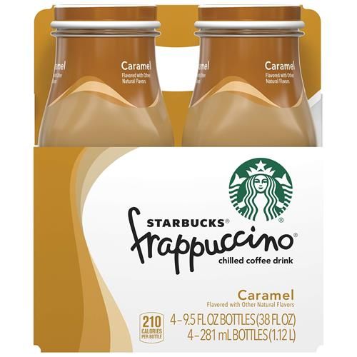 Starbucks Frappuccino Coffee Drink, Caramel, 9.5 Oz (4 Pack)