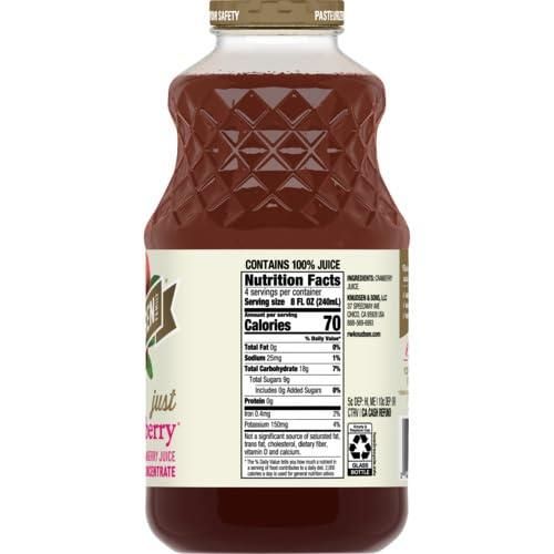 R.W. Knudsen Family Just Cranberry Juice, 32 Ounces