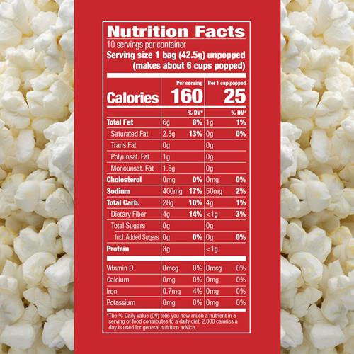 Orville Redenbachers Skinnygirl Microwave Popcorn Mini Bags, Butter & Sea Salt Flavor, 1.5 Oz., 10-Count