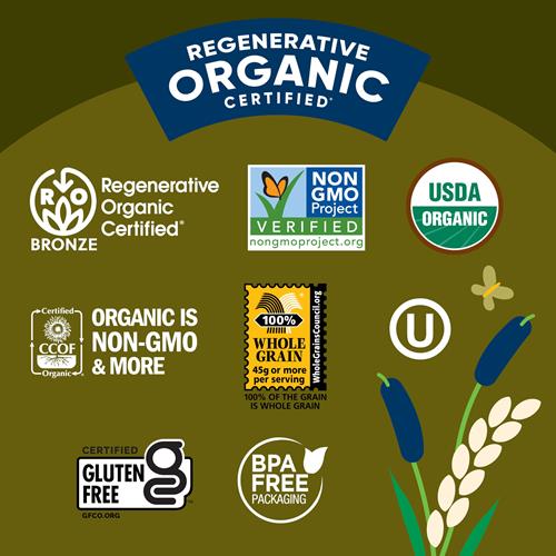 Lundberg Brown Rice, Regenerative Organic Certified – Non-Sticky, Aromatic Long Grain Rice, Responsibly Grown In California, 32 Oz