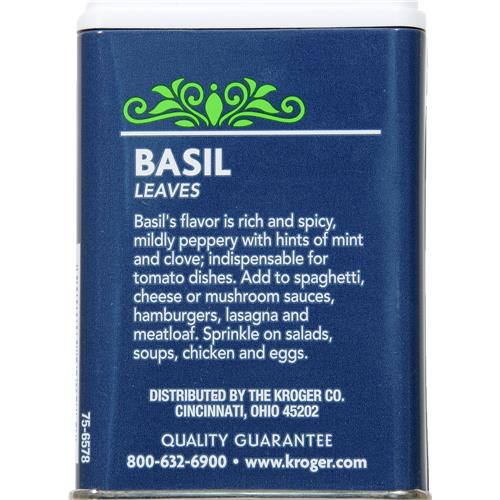 Kroger Basil Leaves 0.43 oz
