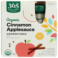 Whole Foods Market, Organic Cinnamon Applesauce Pouches, Unsweetened, 3.2 Ounce (Pack Of 4)