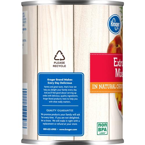 Kroger Canned Extra Cherry Mixed Fruit in Light Syrup 15 oz