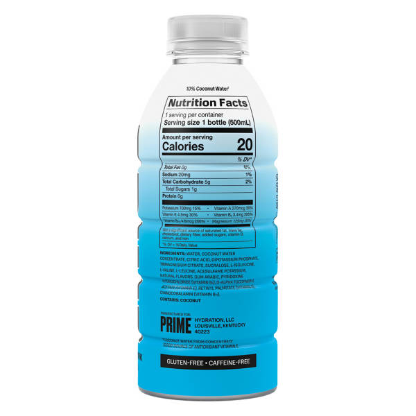 Prime Hydration Blue Freeze Hydration Drink, 16.9 fl oz