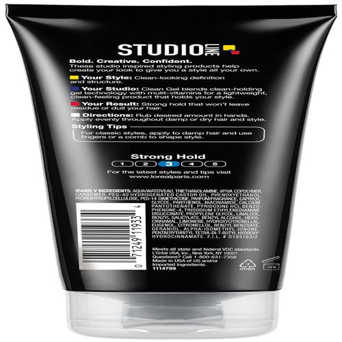 Loreal Paris Studio Line Clear Minded Clean Gel - Strong Hold 6.8 Fl; Oz.