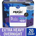 Kroger Maxi Pads with Wings Extra Heavy Overnight Size 5 Unscented 20 count