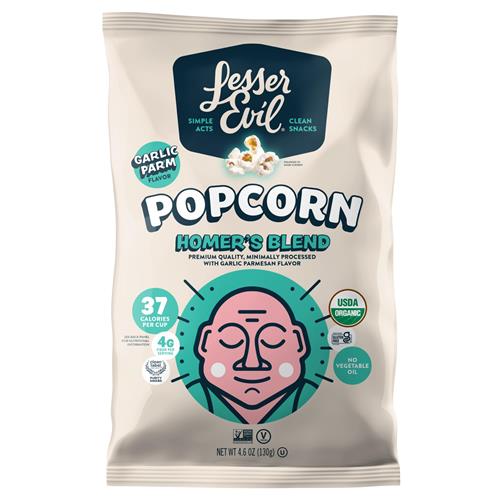 Lesserevil Organic Homers Secret Blend Popcorn, 4.6 Oz