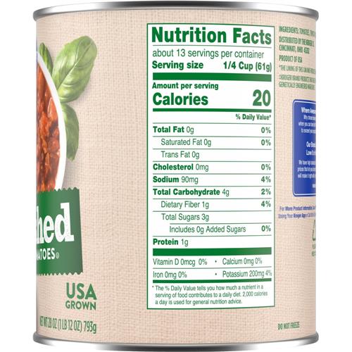 Kroger Crushed Peeled Tomatoes 28 oz