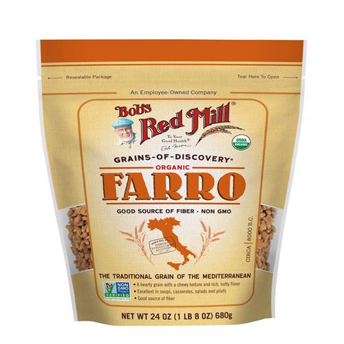 Bobs Red Mill Organic Farro Grain, 24Oz (Pack Of 1) - Non Gmo, Vegan, Kosher