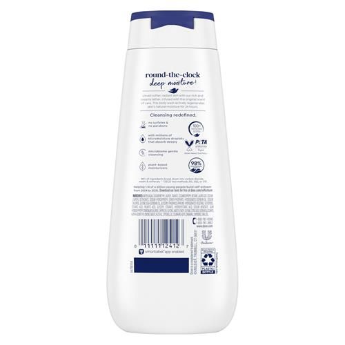Dove Body Wash Deep Moisture For 24Hr Lotion-Soft Skin Moisturizing Skin Cleanser With No Sulfates No Parabens 11 Oz