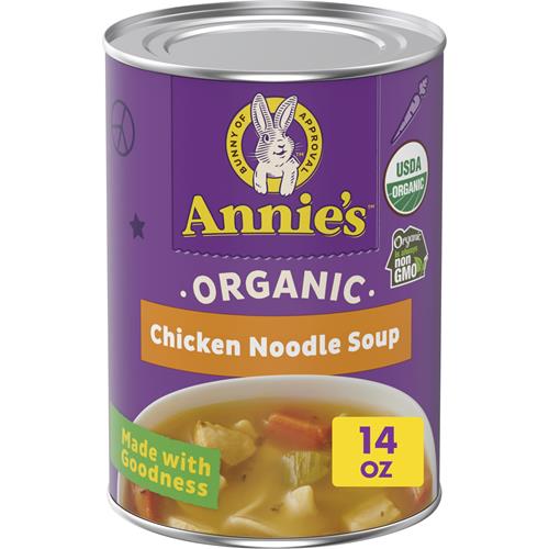 Annie’S Organic Chicken Noodle Canned Soup, Ready To Serve, 14 Oz